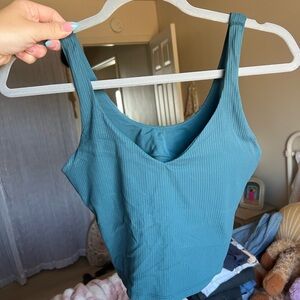 Lululemon Teal Ribbed Women's Tank Top